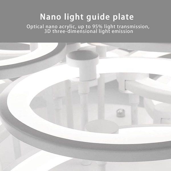 Elegant Semi Flush Mount Ceiling Lights with Unique Overlapping Rings - Image 35