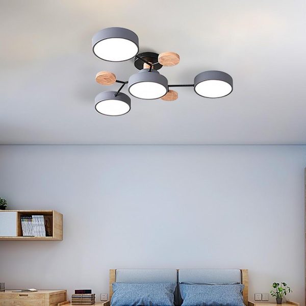 Sputnik Artistic Bedroom Lights Chandeliers Metal Wood Bamboo Baby Kids Lights Ceiling Lights - Image 10
