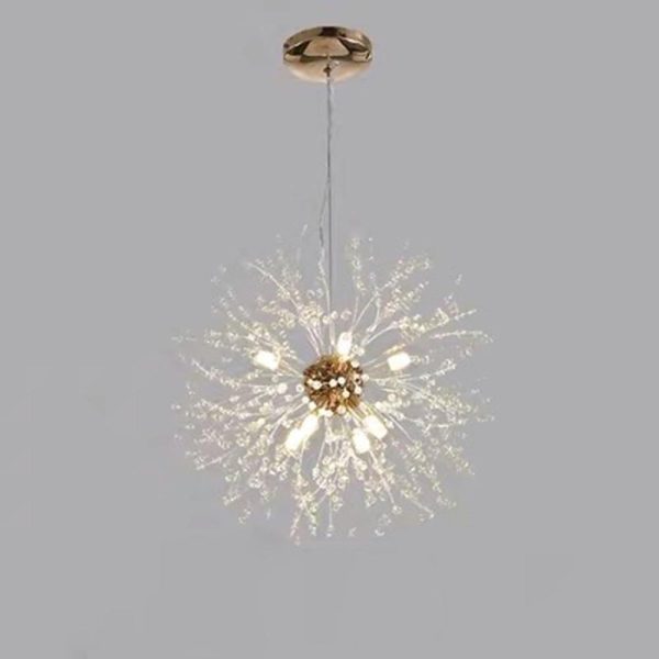 Innovative Modern Globe Design dandelion Chandelier Crystal Metal Ceiling Light - Image 2