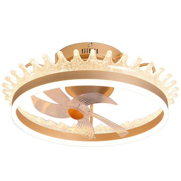 Round 360?? Rotating Dimmable LED Silent Ceiling Fan Light with Remote Control - Image 11