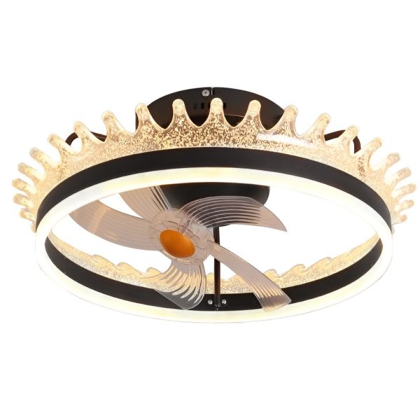 Round 360?? Rotating Dimmable LED Silent Ceiling Fan Light with Remote Control - Image 14