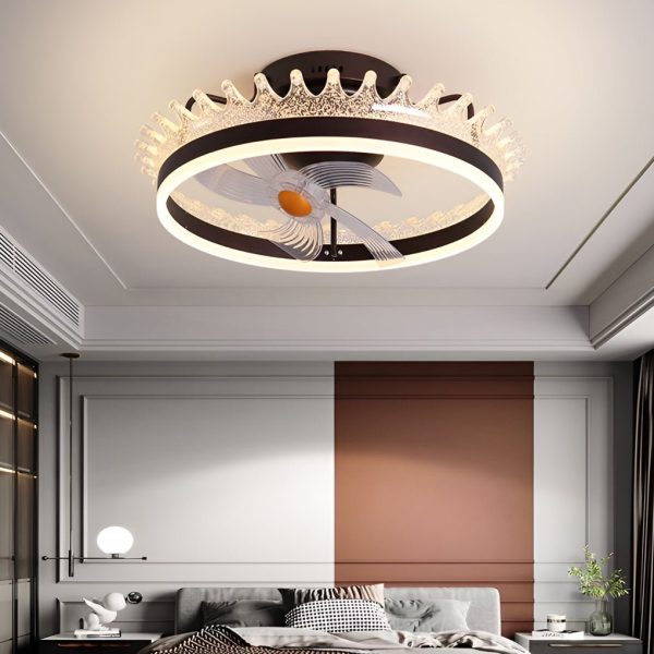 Round 360?? Rotating Dimmable LED Silent Ceiling Fan Light with Remote Control - Image 6