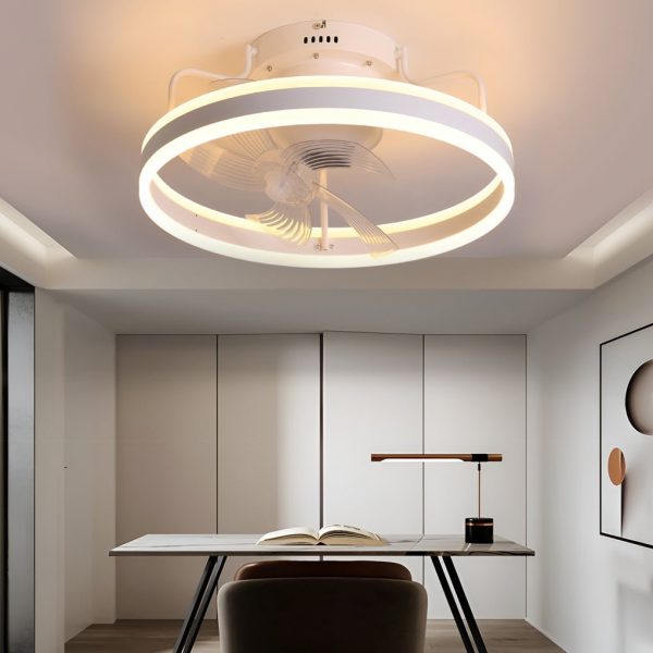 Round 360?? Rotating Dimmable LED Silent Ceiling Fan Light with Remote Control - Image 4