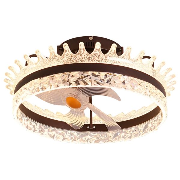Round 360?? Rotating Dimmable LED Silent Ceiling Fan Light with Remote Control - Image 16
