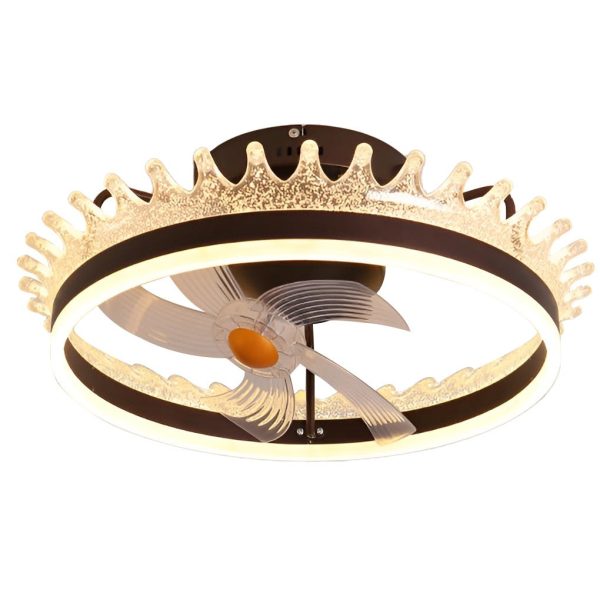 Round 360?? Rotating Dimmable LED Silent Ceiling Fan Light with Remote Control - Image 12
