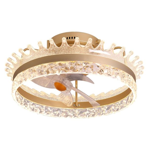 Round 360?? Rotating Dimmable LED Silent Ceiling Fan Light with Remote Control - Image 15