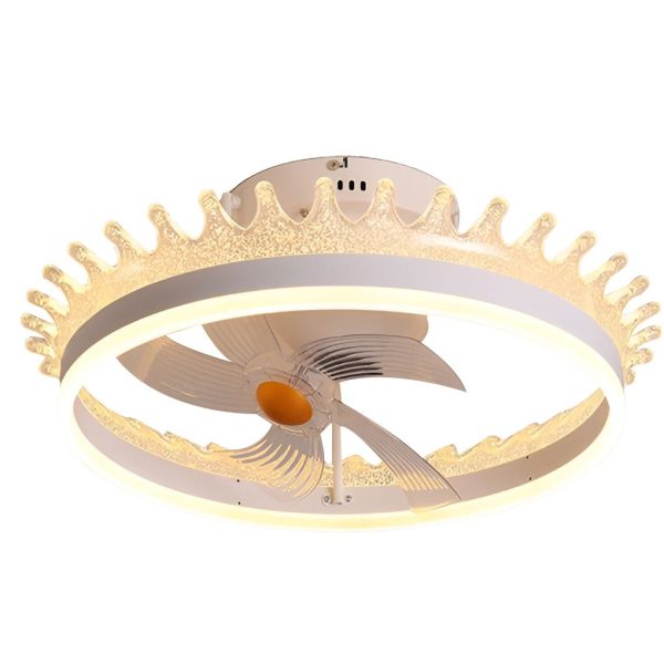 Round 360?? Rotating Dimmable LED Silent Ceiling Fan Light with Remote Control - Image 13