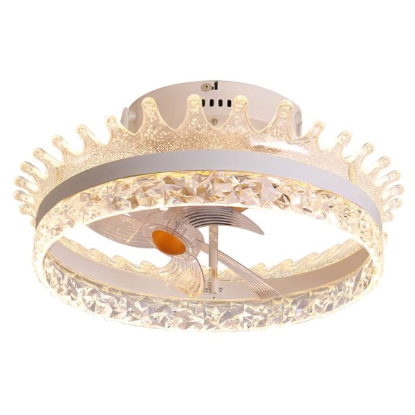 Round 360?? Rotating Dimmable LED Silent Ceiling Fan Light with Remote Control - Image 17