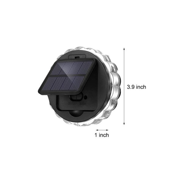 Round 9 LED Solar Petal Wall Light 3 Mode with Remote Outdoor Wall Sconce Lamp Waterproof Wall Mount Lighting - Image 7