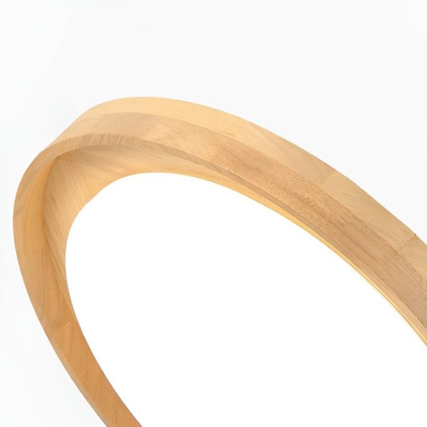 Round Dimmable LED Wooden Nordic Ceiling Lights Fixture Flush Mount Ceiling Lamp - Image 8