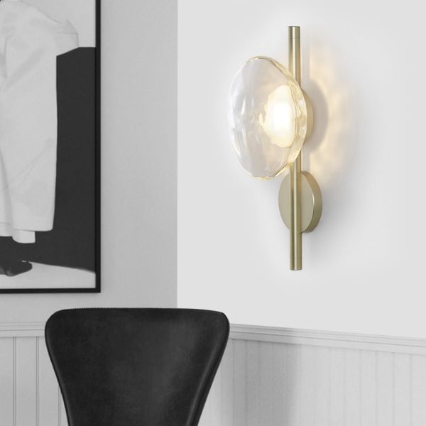 Round Glass Shell Design Wall Sconce Modern Bedside & Study Wall Lamp - Image 6