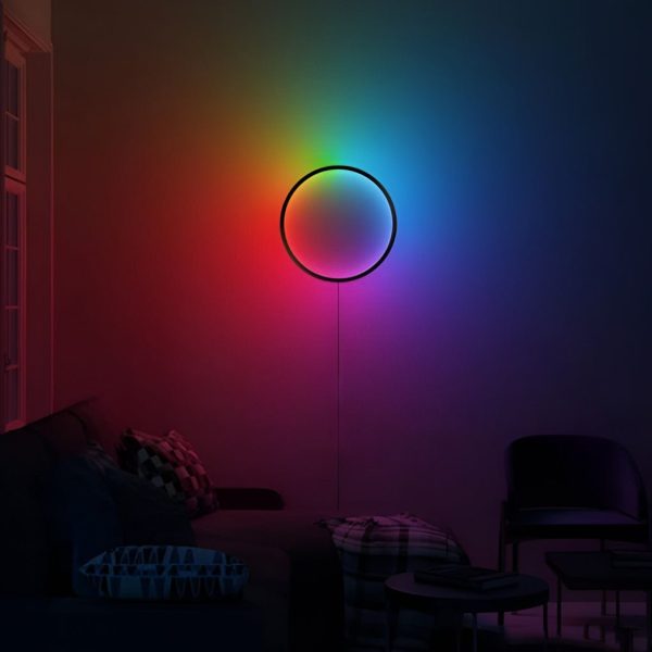 Round LED RGB Modern Wall Sconces with Touch Remote Control Wireless APP - Image 3