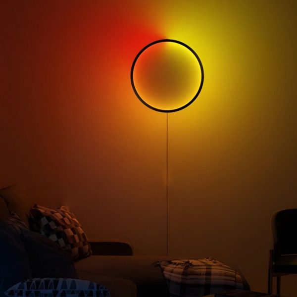 Round LED RGB Modern Wall Sconces with Touch Remote Control Wireless APP - Image 2