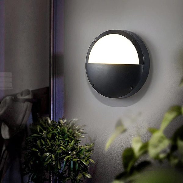 Round Outdoor Waterproof Wall Lamp LED Ceiling Lights Courtyard Balcony Sconce - Image 3