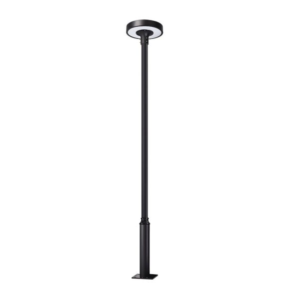 Round Waterproof Smart Remote Control LED Solar Lamp Post Top Lights - Image 12