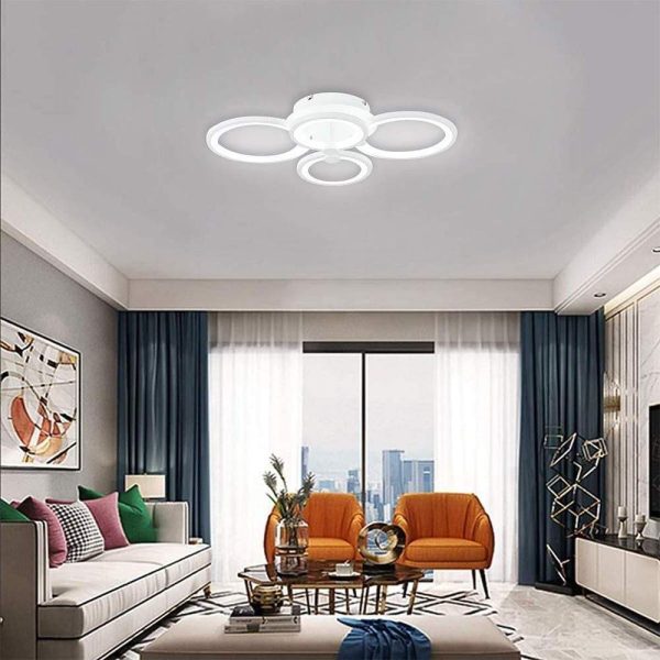 Elegant Semi Flush Mount Ceiling Lights with Unique Overlapping Rings - Image 23