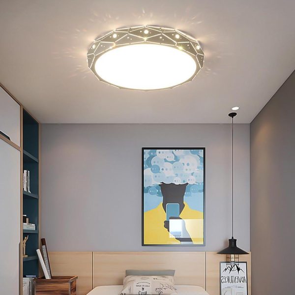 Circular Flush Mount Drum Light LED Ceiling Light - Image 4