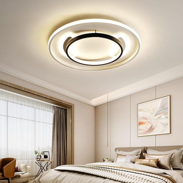 Circle Modern Bedroom Flush Mount Lighting LED Ceiling Lights - Image 3