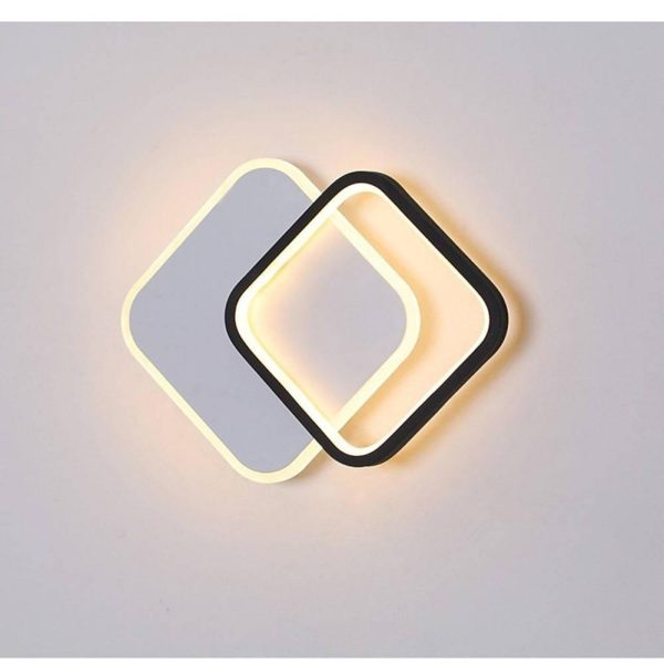 2 Square Acrylic Reflective Style Design Flush Mount Lighting LED Ceiling Light - Image 4