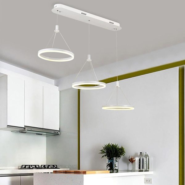 3-ring Dimmable LED Modern Chandeliers Pendant Light Hanging Lamp - Image 2