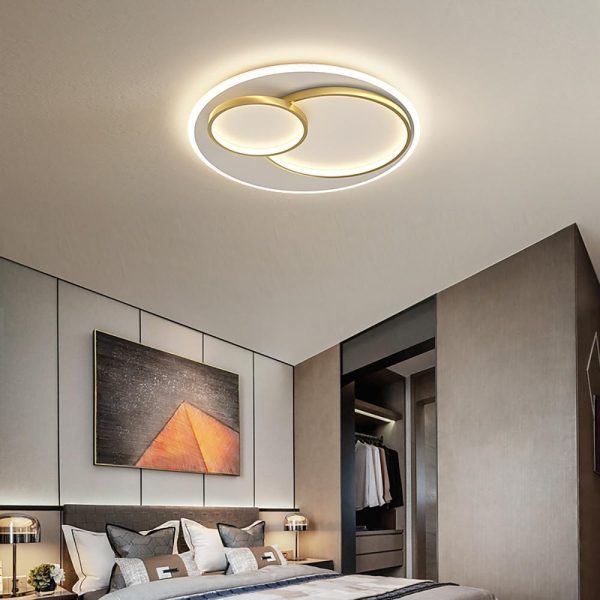 3 Circles Metal Modern Style Design Flush Mount Lighting LED Bedroom Ceiling Lights - Image 5