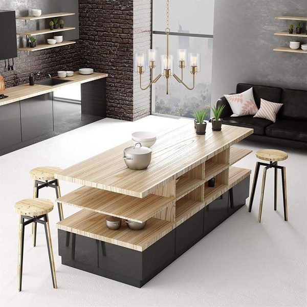 5-light Candelabra Design Electroplated Glass Modern Chandeliers - Image 2
