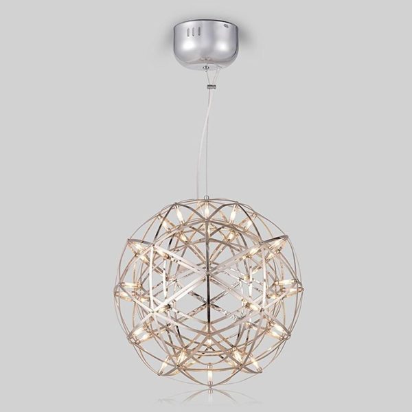 12 inch Stanless Steel LED Endless Woven Sphere Pendant Modern Lights - Image 2