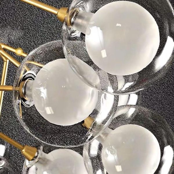 Sputnik Cluster Chandelier Light Metal Glass LED Chandelier 12 Bulbs - Image 11