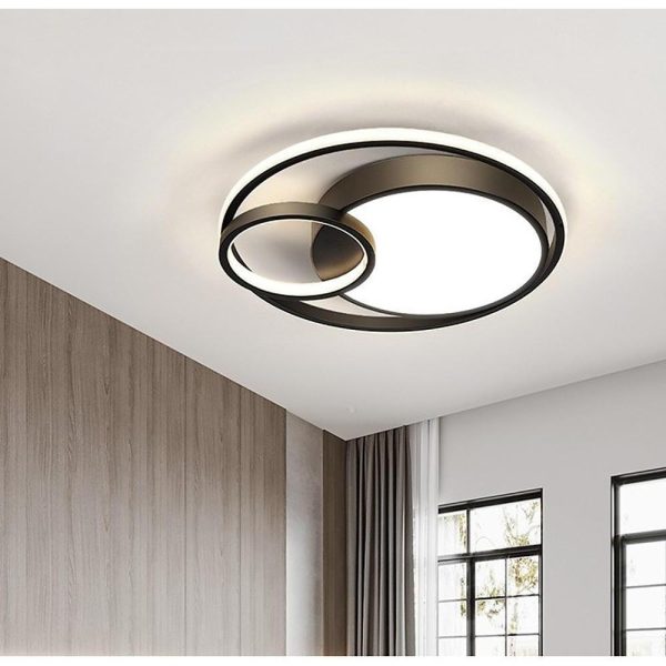 3 Circle Metal Artistic LED Flush Mount Ceiling Light for Bedroom - Image 3