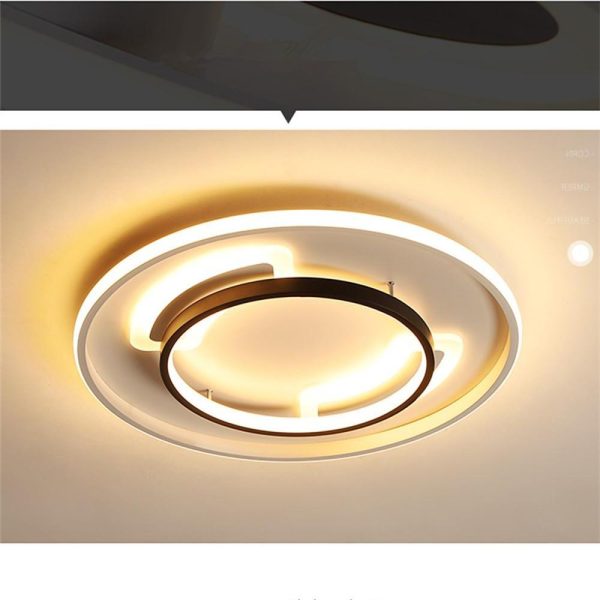 Circle Modern Bedroom Flush Mount Lighting LED Ceiling Lights - Image 4