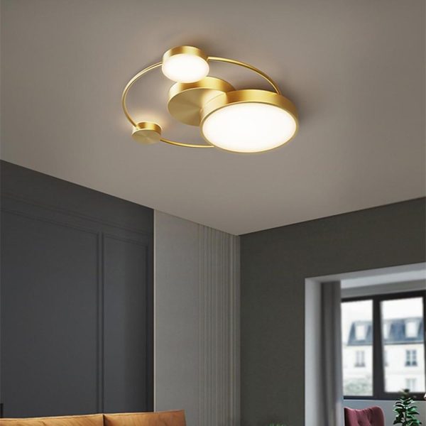 Artistic Circles Design Dimmable LED Modern Flush Mount Ceiling Lights - Image 3