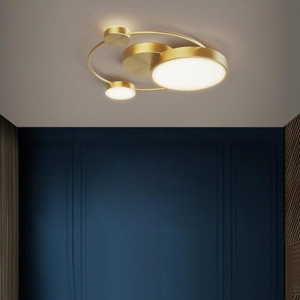 Artistic Circles Design Dimmable LED Modern Flush Mount Ceiling Lights - Image 6
