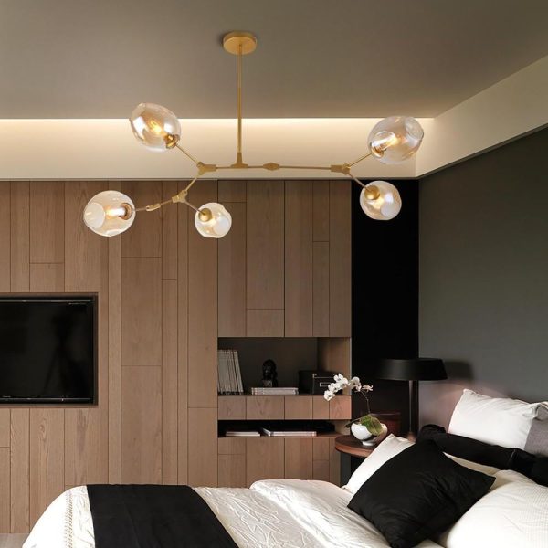 Nordic Branches Bubble Sputnik Chandelier - 5 to 11 Lights, Gold Finish - Image 4
