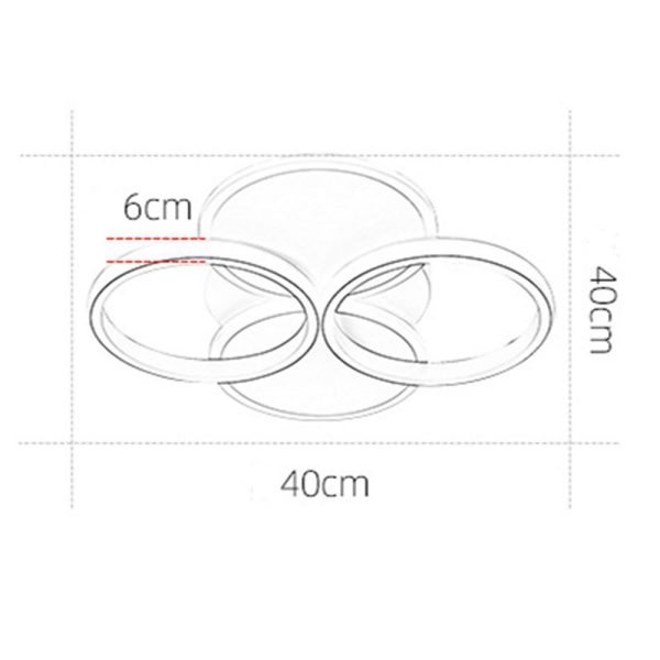 4 Circle Modern Flush Mount Lights Geometrical LED Ceiling Lights - Image 6