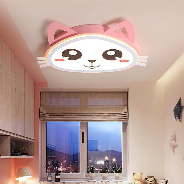 Cartoon Animal Shaped Dimmable LED Pink Modern Ceiling Lights - Image 2