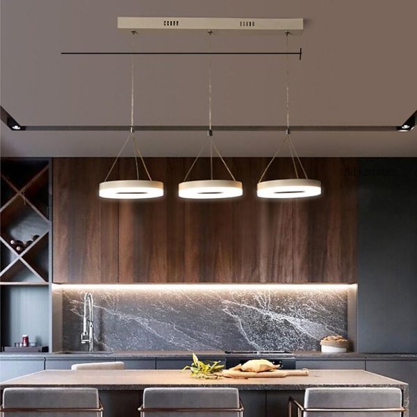 3 Circles Dimmable LED Adjustable Modern Chandeliers Pendant Light - Image 2