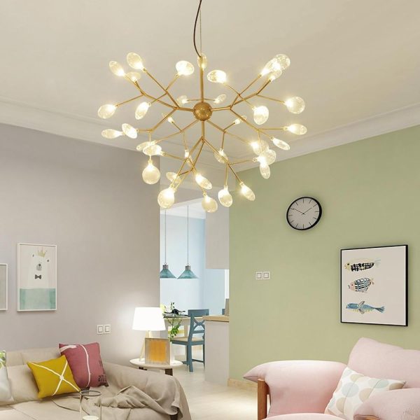 36 Lights LED Cluster Design Modern Sputnik Chandelier Ceiling Light - Image 5