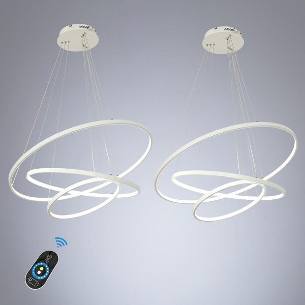 Adjustable Interweaved Ring Dimmable LED Modern Chandeliers Pendant Light - Image 6