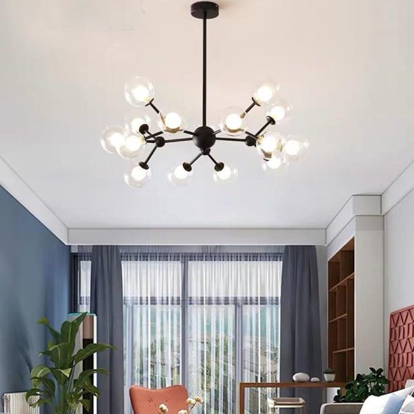 Modern Cluster Sputnik Chandelier Globe Chandelier 15 Bulbs - Image 2