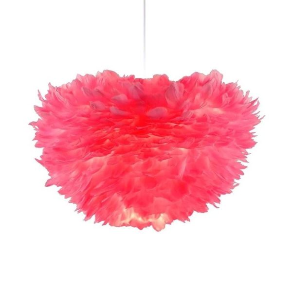 Novelty Modern Feather Design Pink Chandelier Metal Ceiling Light - Image 5