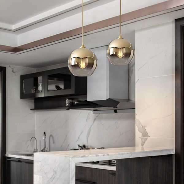 Globe Design Industrial Pendant Lighting Modern Glass LED Kitchen Lighting Dining Room Lighting Ceiling Light - Image 4