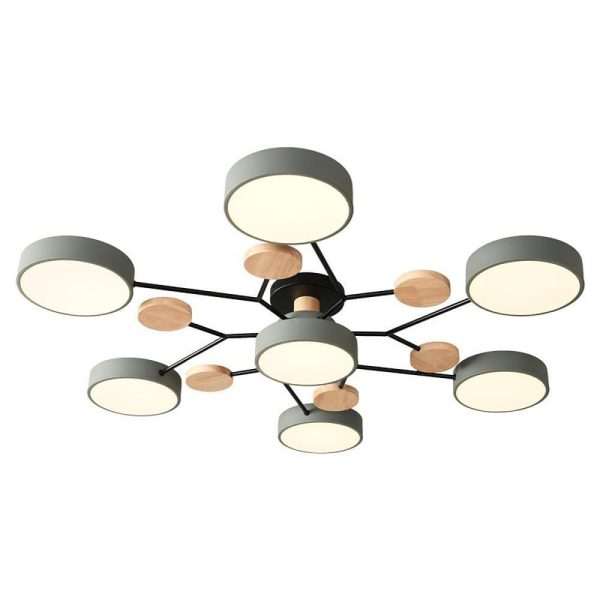 Sputnik Artistic Bedroom Lights Chandeliers Metal Wood Bamboo Baby Kids Lights Ceiling Lights - Image 11