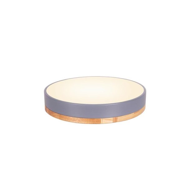 Circular Drum Flush Mount Light Metal Bamboo LED Bedroom Ceiling Lights for Baby Kids - Image 9