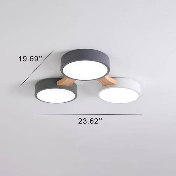 Modern Macaron Circle 3/4/5/8 Light LED Flush Mount Ceiling Light - Image 9