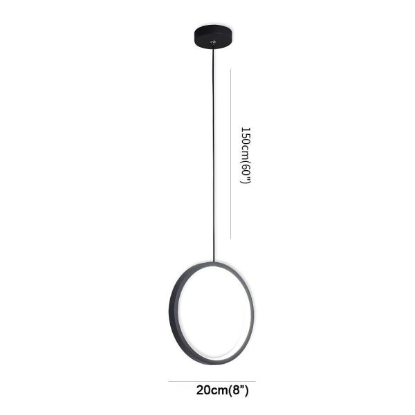 2 Light Round Modern Pendant Lighting Vintage Metal LED Ceiling Light - Image 10