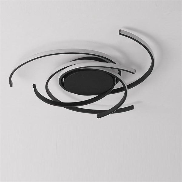 Abstract Curve Dimmable LED Nordic Ceiling Lights Flush Mount Lighting - Image 7