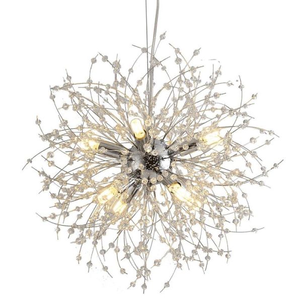 16'' Mini Globe Style Metal Electroplated Chandelier with Centrally Located Lights Enlightening Surroundings - Image 4