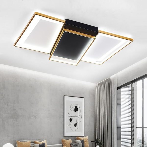 Rectangle Round LED Modern Flush Mount Lighting Ceiling Lights Chandeliers - Image 4