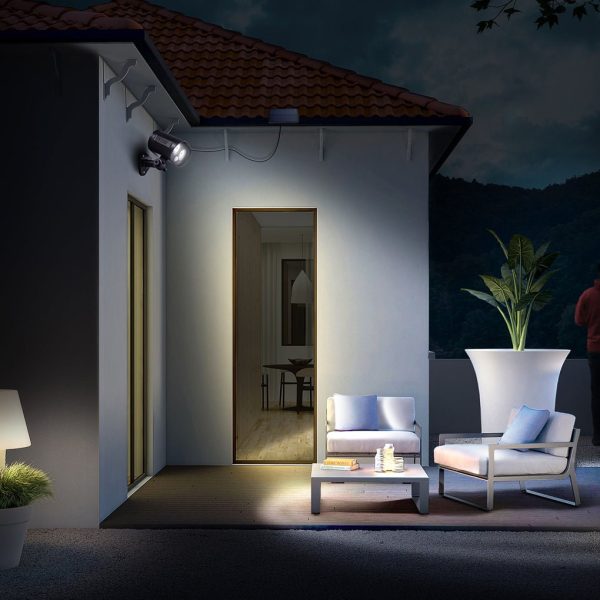 Solar Adjustable LED Outdoor Wall Lamp Wall Sconces Lighting Flood Light - Image 6