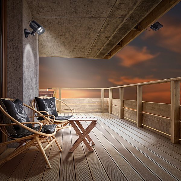 Solar Adjustable LED Outdoor Wall Lamp Wall Sconces Lighting Flood Light - Image 4
